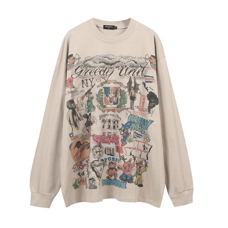 Vintage West Coast Pullover Long-Sleeve Top