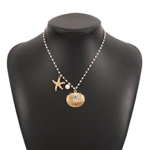 starfish necklace shell pearl light luxury necklace