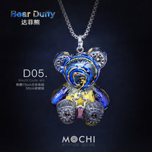 Creative Cyberpunk Duffy Bear Couple Necklace Sweatshirt Pendant-nowadaysfashion