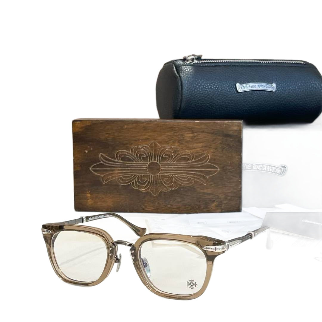 Chrome Hearts glasses with striped two toned temple arms