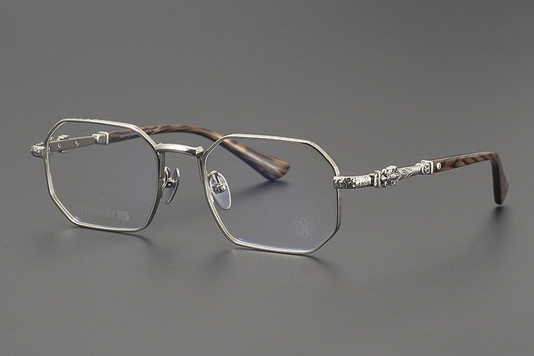 Chrome Hearts Polygonal Handcrafted Titanium Eyeglasses