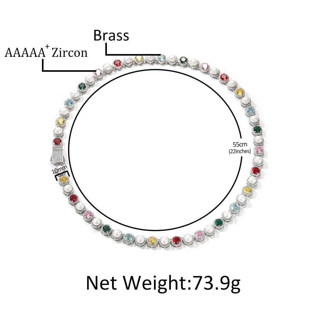 Creative multicolored pearl necklace