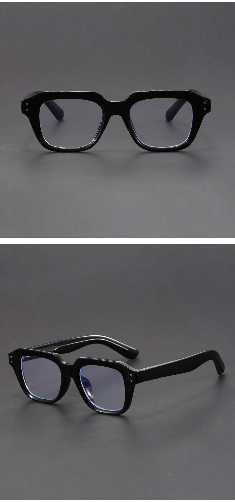 Thick Rectangular Eyeglass Frames for Wider Faces