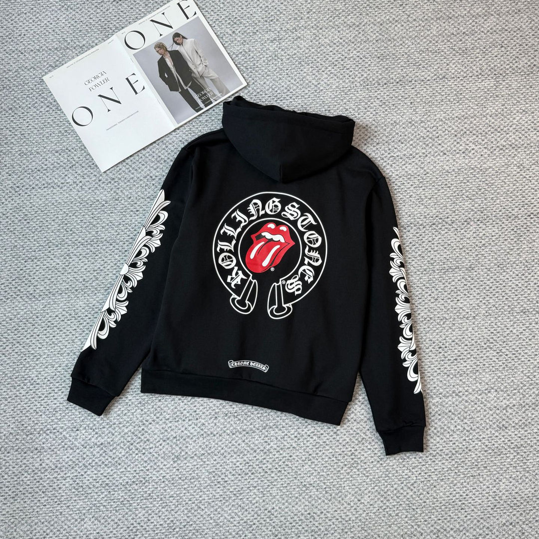 Chrome Hearts Red Lips hooded sweatshirt jacket