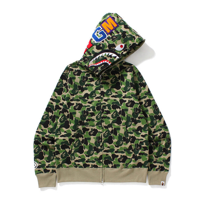 BAPE Shark camouflage jacket cardigan hooded