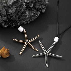 starfish necklace geometric long necklace