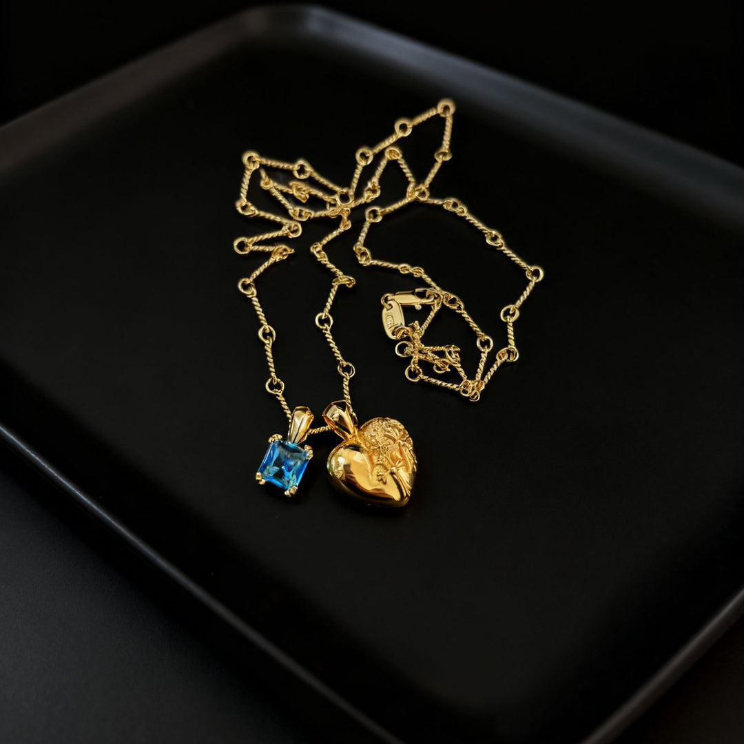 Chrome Hearts Golden Tomb Heart Pendant