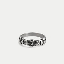 Chrome Hearts Cross Flower Forever Couple Rings