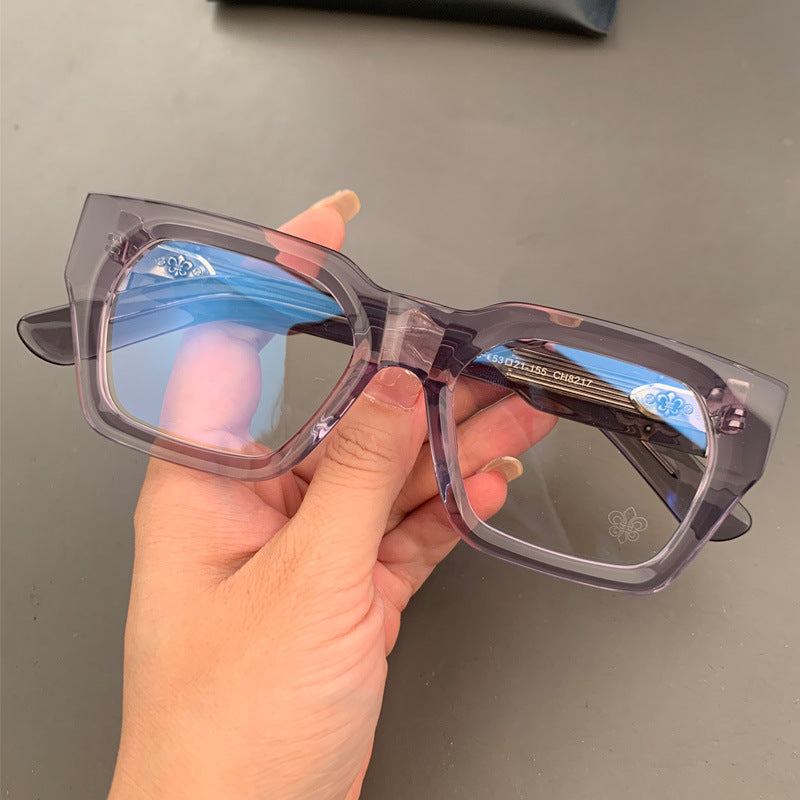 Chrome Hearts thick rimmed large frame no makeup glasses