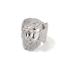 Hip-hop exaggerated portrait inlaid zircon ring