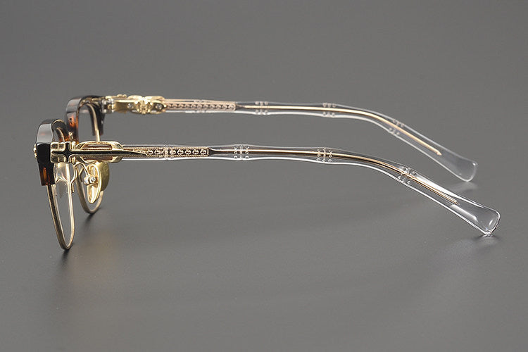 Chrome Hearts Hand-Engraved Vintage Browline Eyeglasses