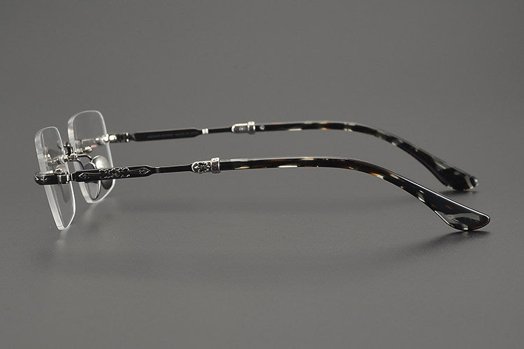 Chrome Hearts Refined Engraved Rimless Eyeglasses