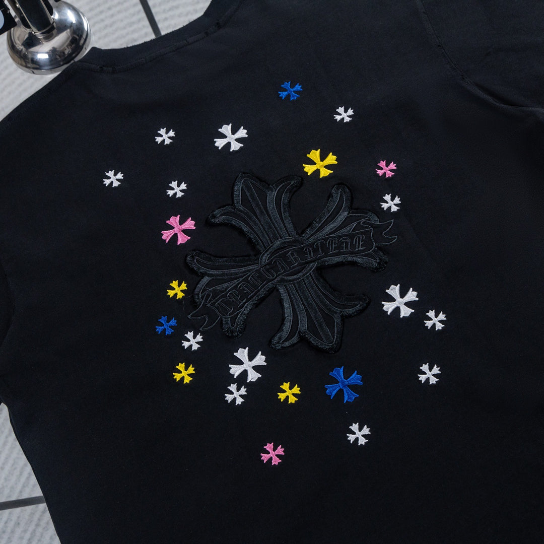 Chrome Hearts Colorful Starry Sky Embroidered T-shirt