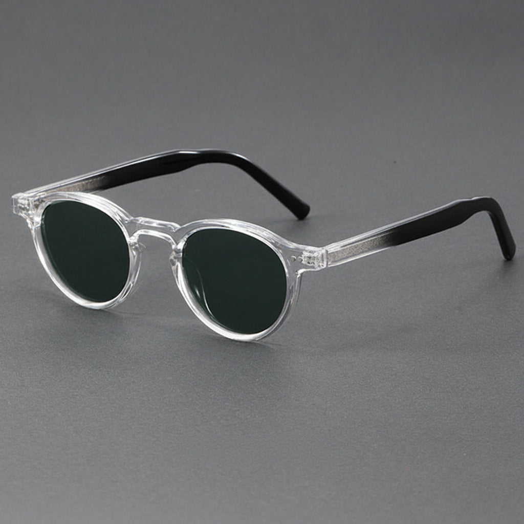 Small Round Frame Retro Acetate Sunglasses