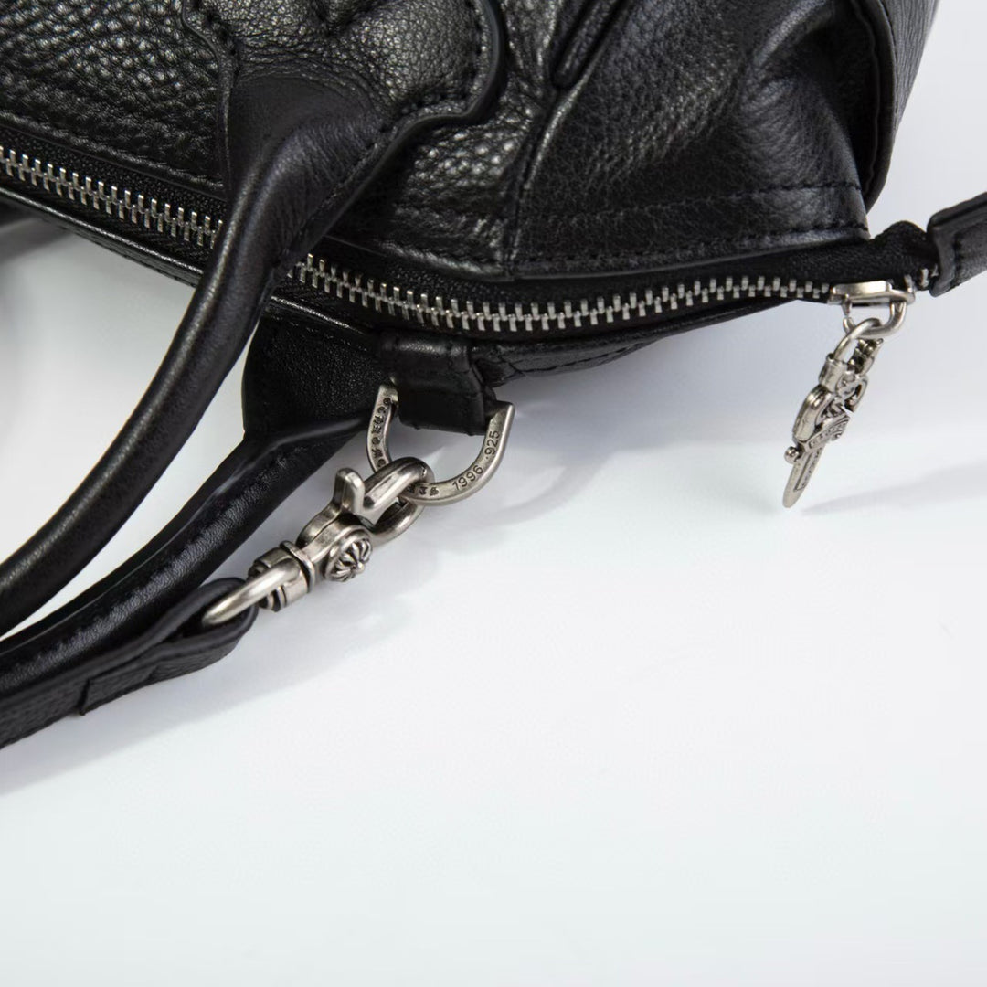 Chrome Hearts bowling tote bag, genuine leather.
