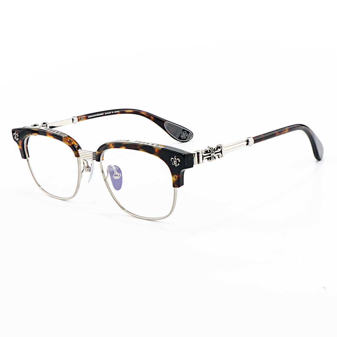 Chrome Hearts Chic Understated Luxury Style Half-Rim Glasses