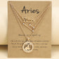 Zodiac Necklace Vintage English Star Image Pendant Three Piece Jewelry Set
