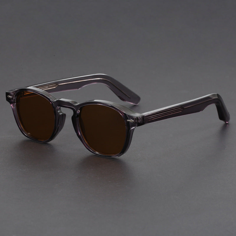 Propionic acid insert round frame sunglasses