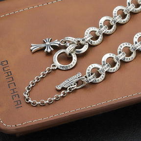 Cross chrome hearts ring bracelet