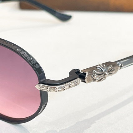 Chrome Hearts Oval Small Frame Futuristic Sunglasses