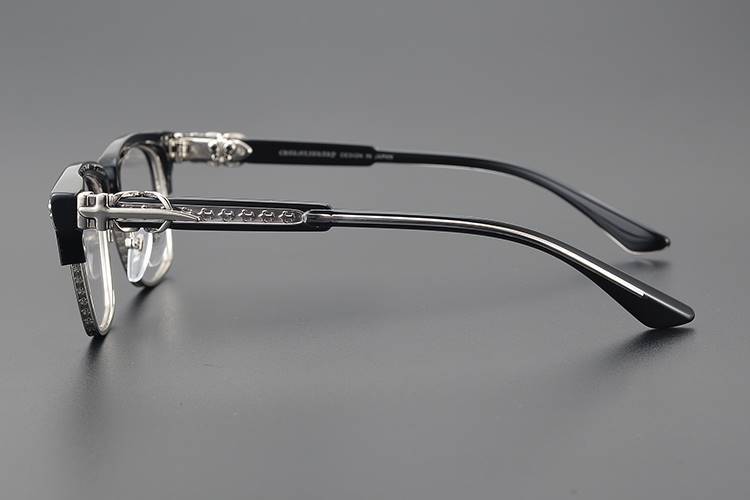 Chrome Hearts square frame browline glasses frame