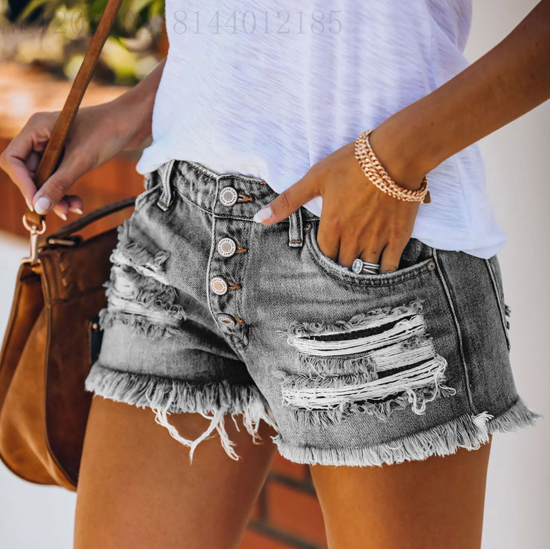Trendy Distressed Denim Shorts for Women