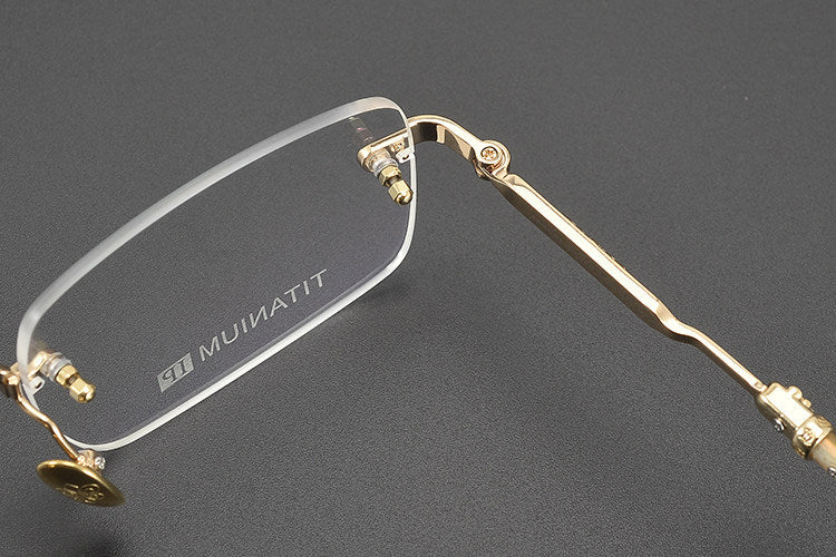 Chrome Hearts Refined Engraved Rimless Eyeglasses