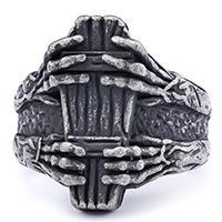 Nordic Stainless Steel Skull Ring Gothic Dark Aesthetic