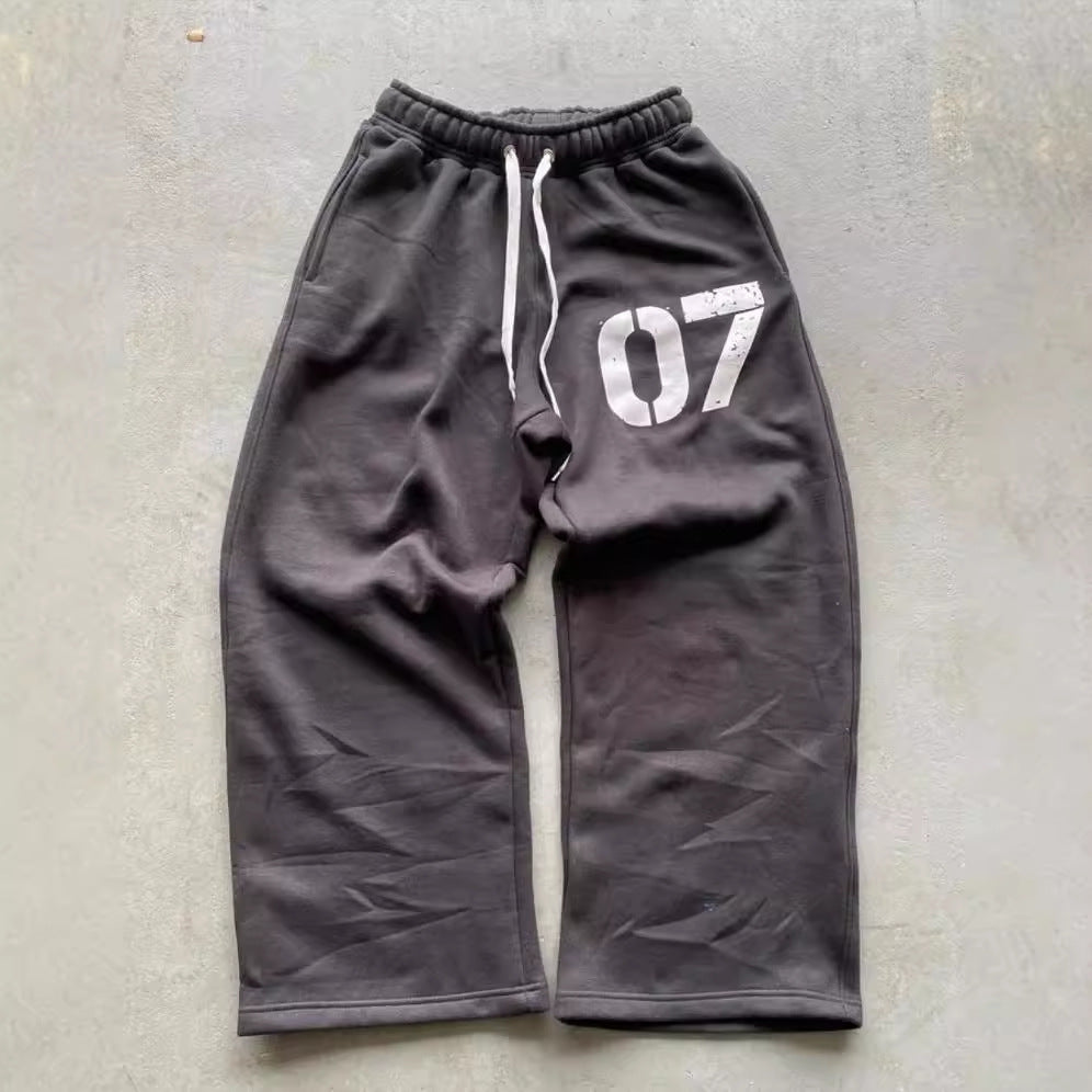 Hip-hop 07 digital sports sweatpants zip-up hoodies