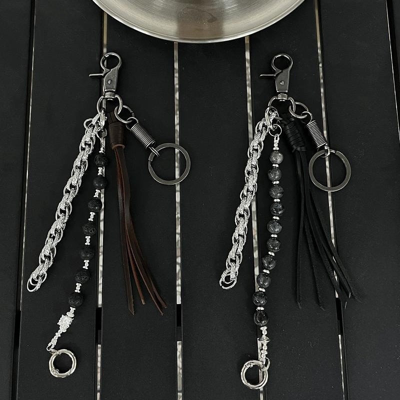 Retro-Elegant Hand-Woven Rope Keychain