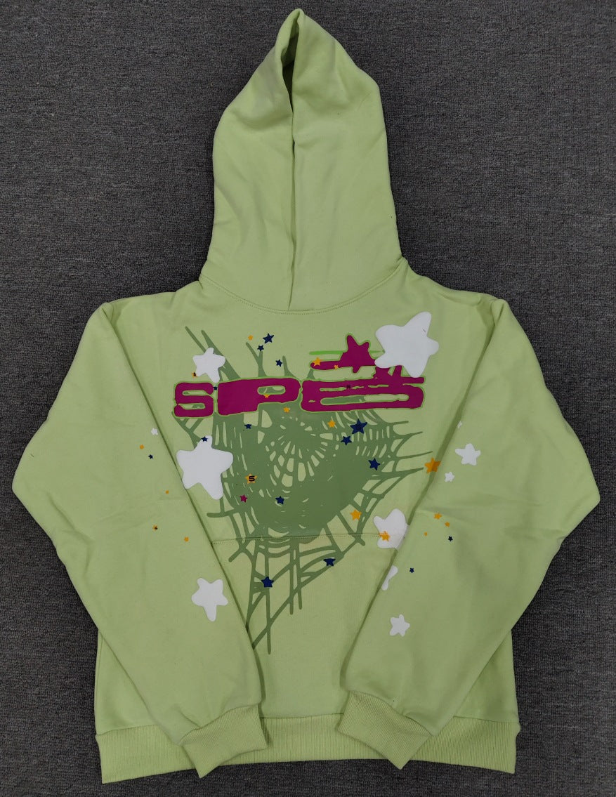 Sp5der Foam Print Spider Thick Fleece Hoodie