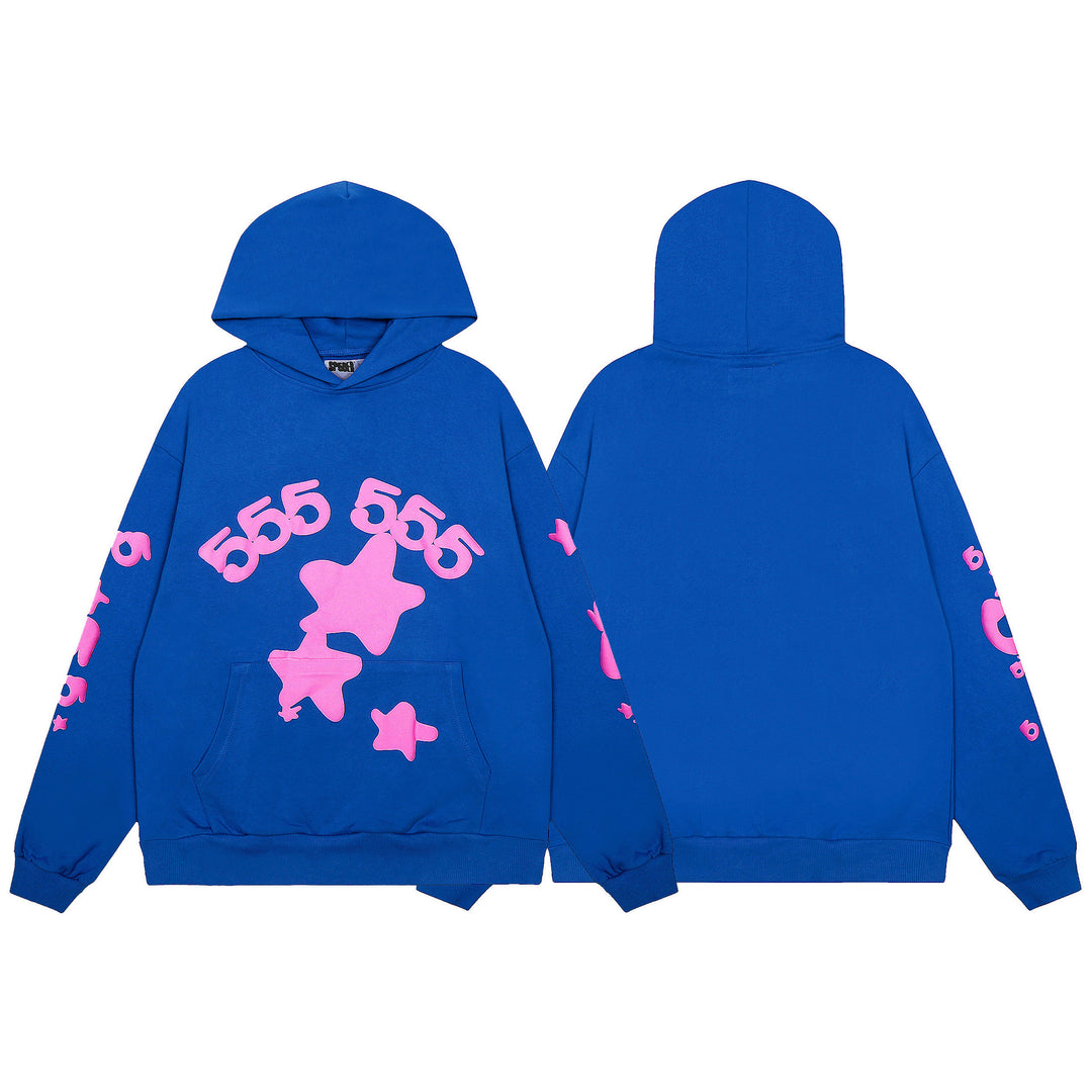 Sp5der555555 Spiderweb Foam Print Sweatshirt Set