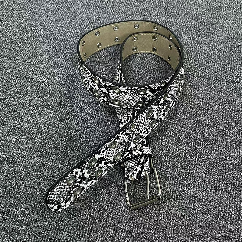 Snake Print Belt Portable Coin Purse Belt