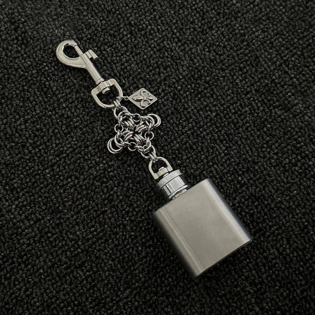 Chainmail Flask Mini Flask Keychain