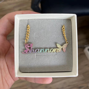 Custom Color Sticker Name Necklace Pendant