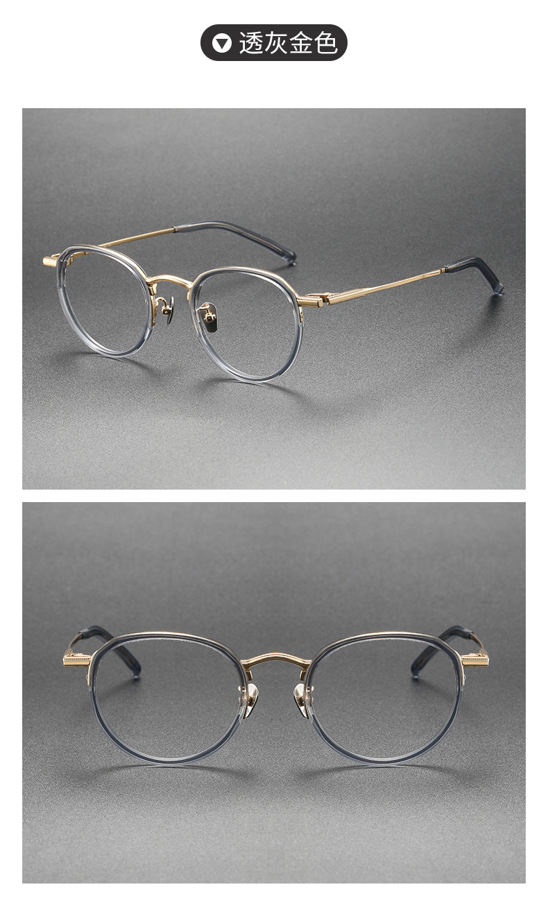 Mixed-Color Pure Titanium Eyeglass Frames