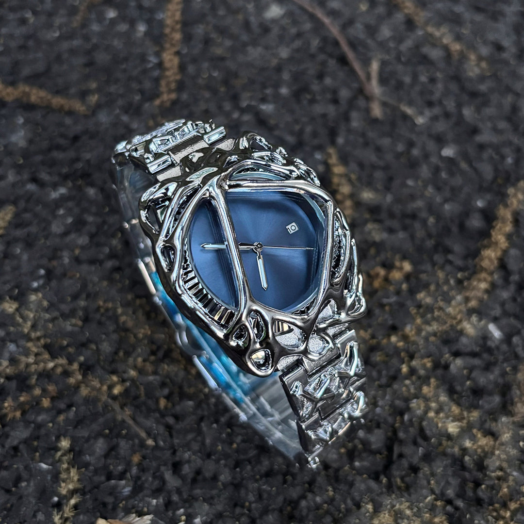 Y2K Spiderweb Alabaster Water-Resistant Wristwatch