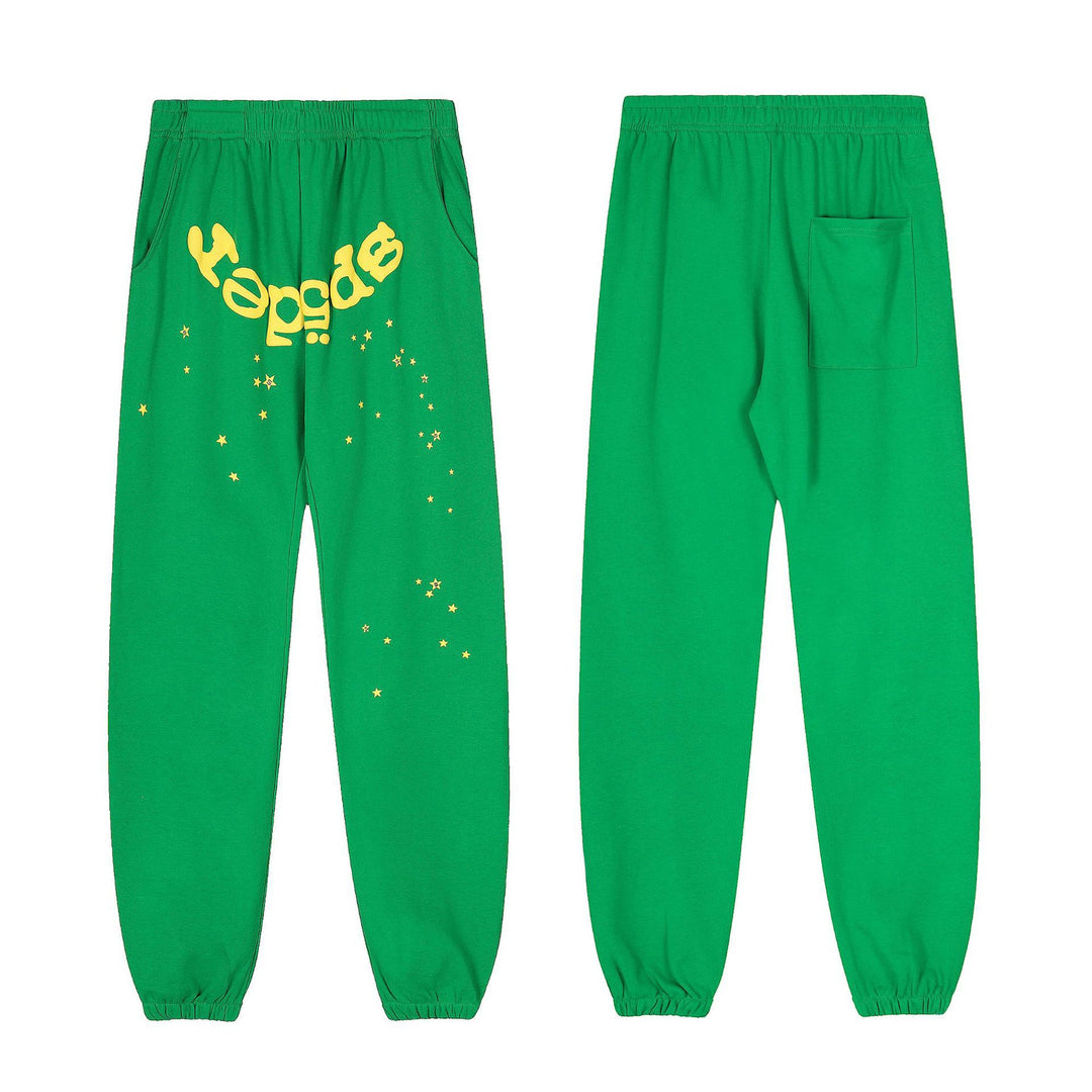 Sp5der555555 Spiderweb Foam Print Sweatshirt Set