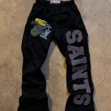 Y2K SAINTS Letter Print Wide-Leg Pants