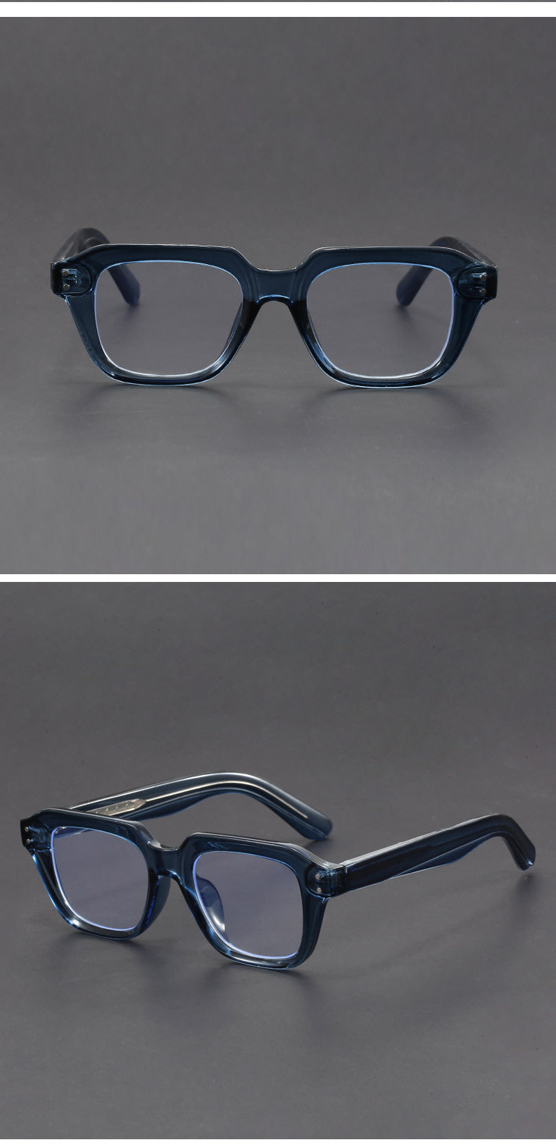 Thick Rectangular Eyeglass Frames for Wider Faces
