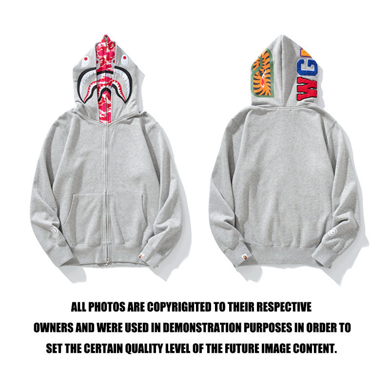 BAPE Shark camouflage jacket cardigan hooded