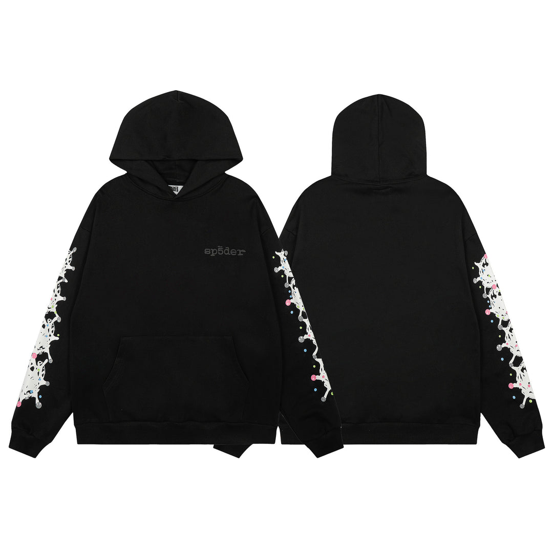 Sp5der555555 Spiderweb Foam Print Sweatshirt Set