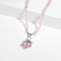 Colored zircon necklace clavicle crystal set ornaments