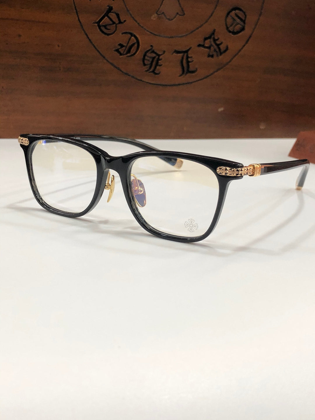 Chrome Hearts stylish thick rim square frame artistic glasses