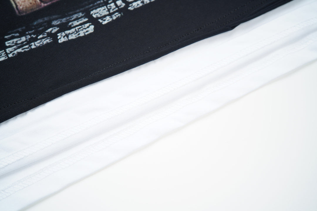 RoughPlay NYC Distressed, Ripped, and Sparkling Short-Sleeve T-Shirt
