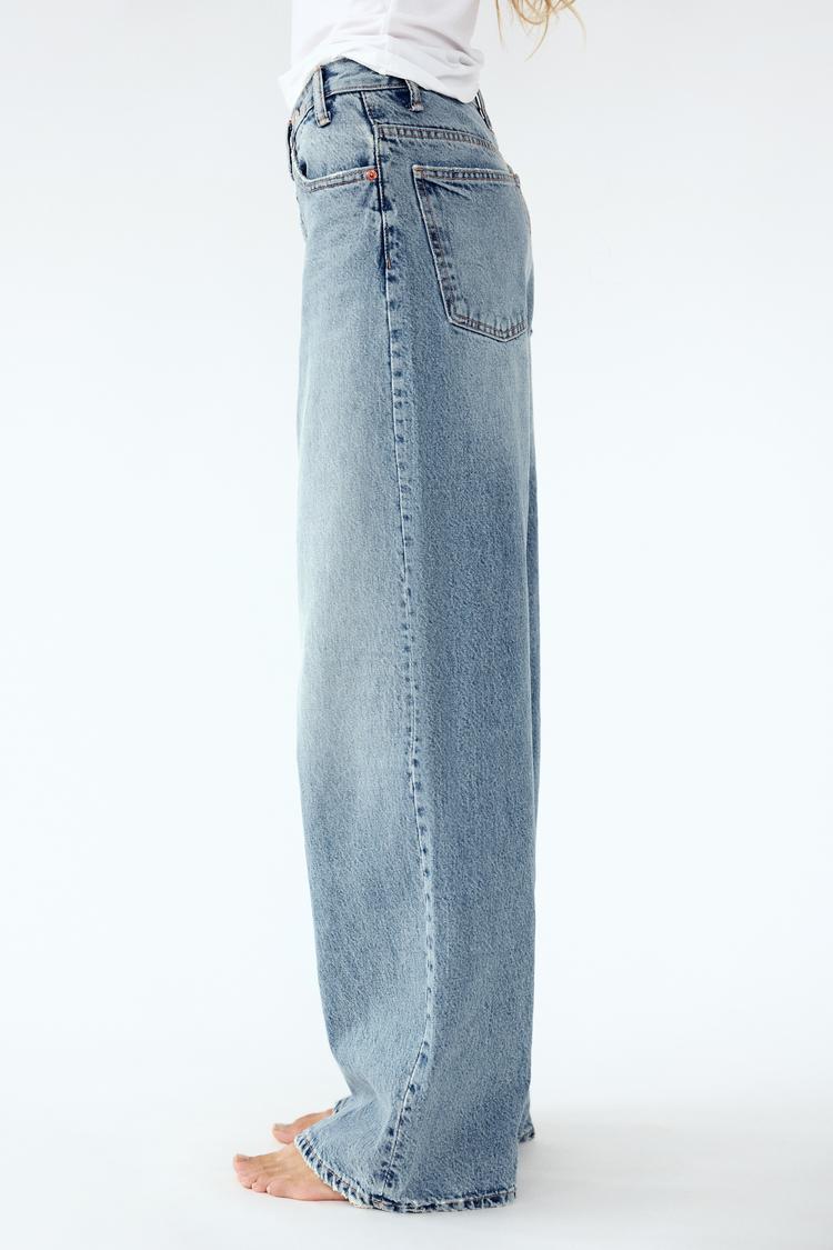 Y2K irregular design straight leg denim jeans for women