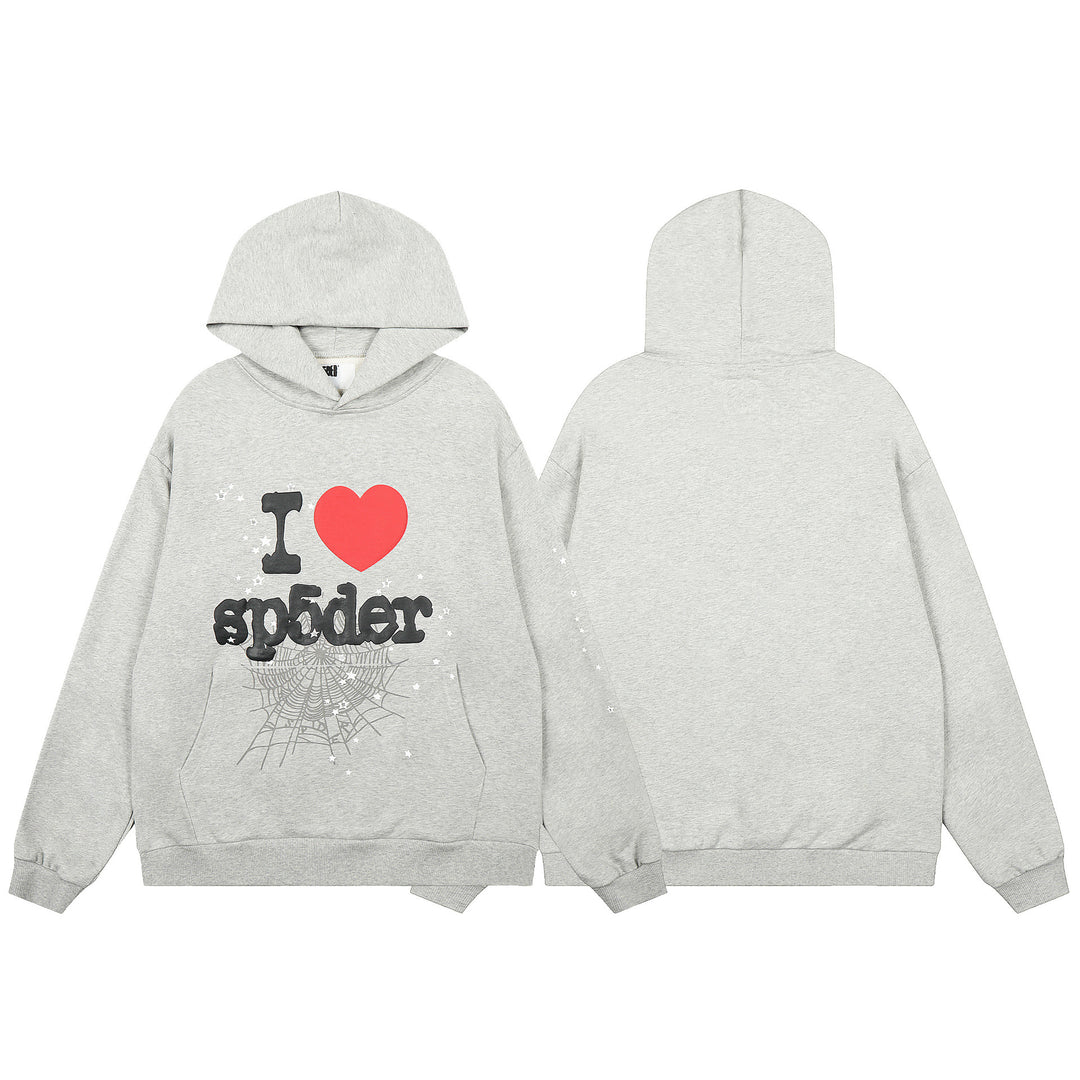 Sp5der555555 Spiderweb Foam Print Sweatshirt Set