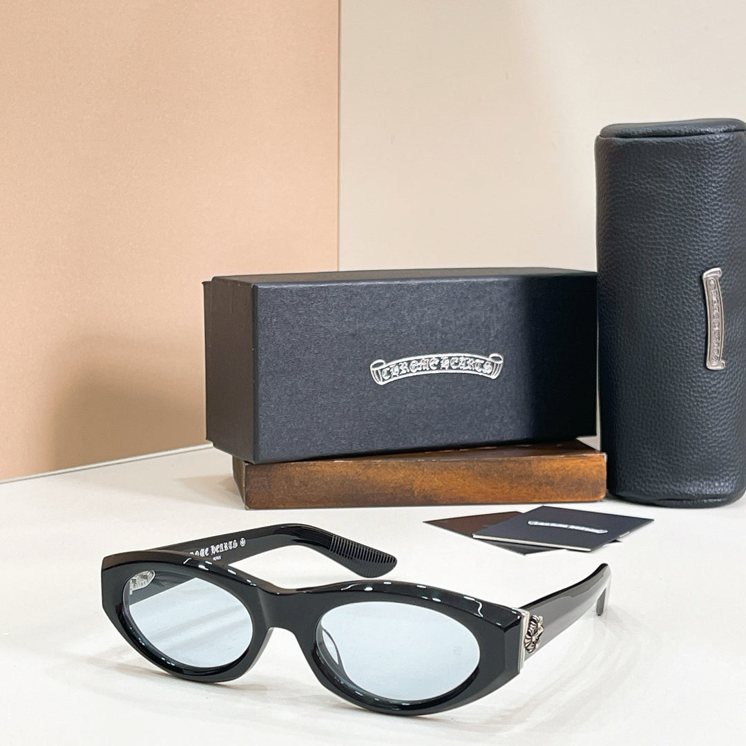 Chrome Hearts Small Frame Cat-Eye Sun Protection Sunglasses