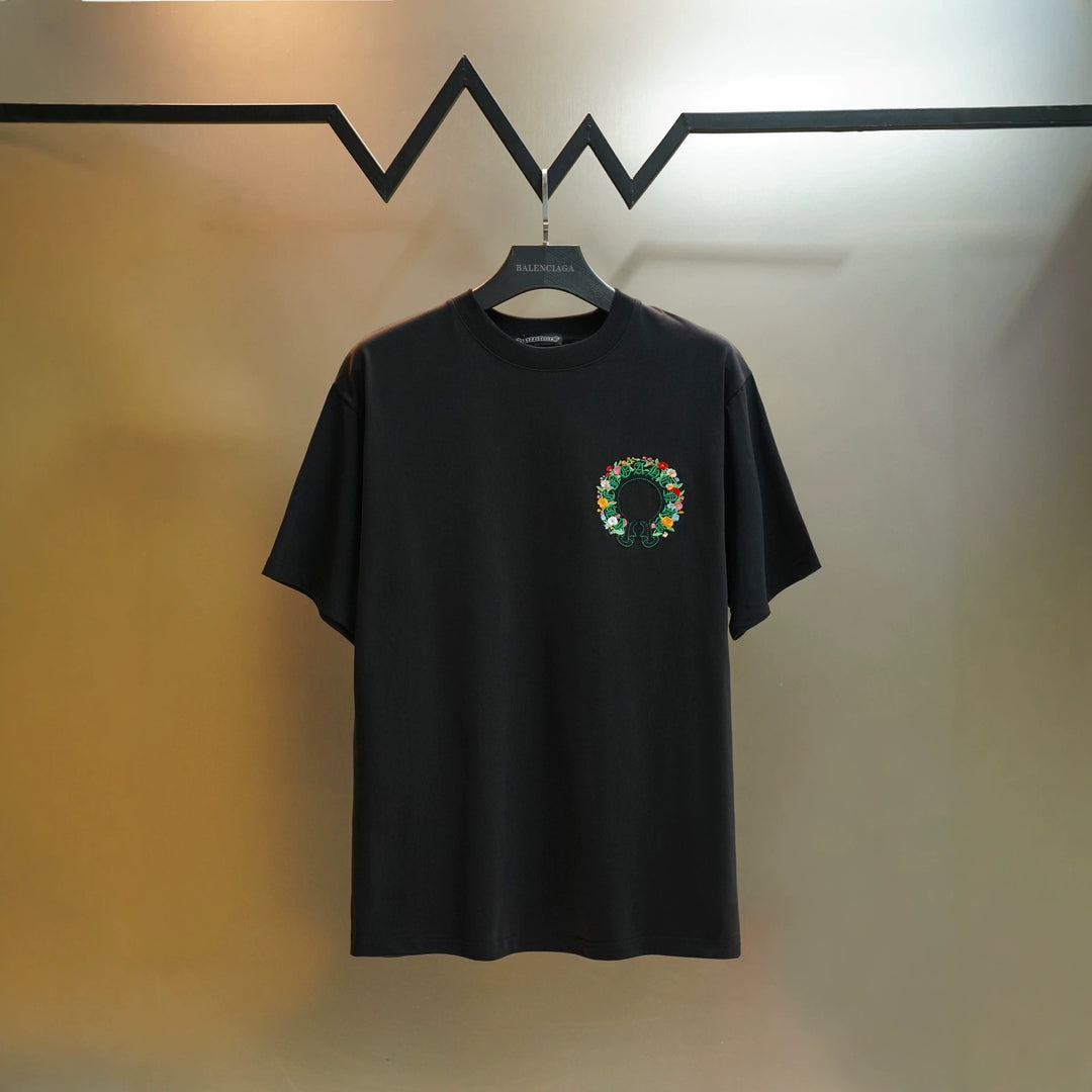 Chrome Hearts Colorful Tree Planting Garden Embroidery T-Shirt