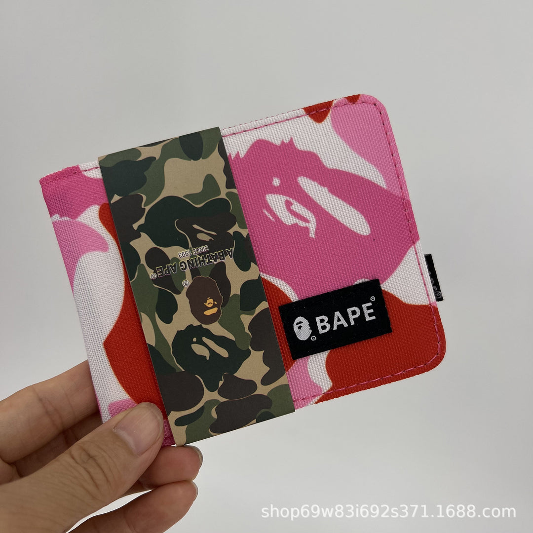 BAPE camouflage card holder wallet